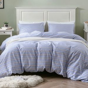 Queen Duvet Set Gingham Floral